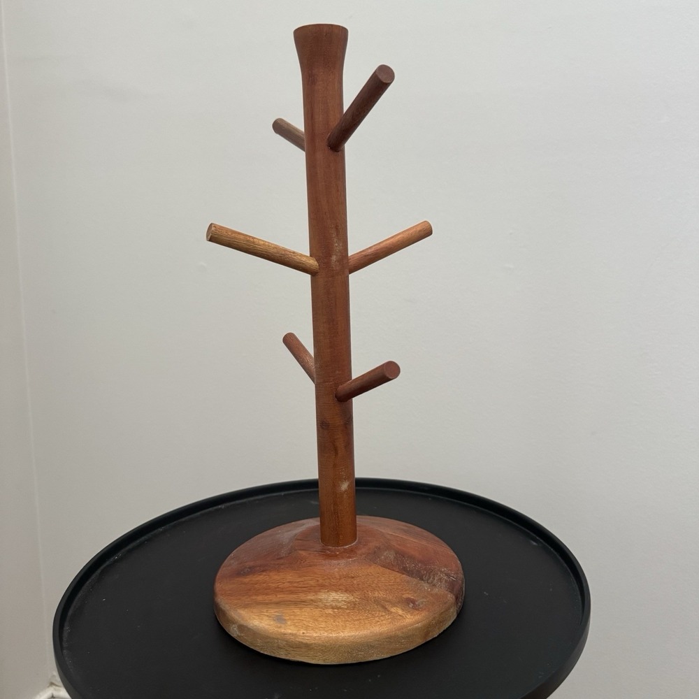 Hearth & Hand with Magnolia Wooden Mug Tree Acacia Wood Farmhouse India